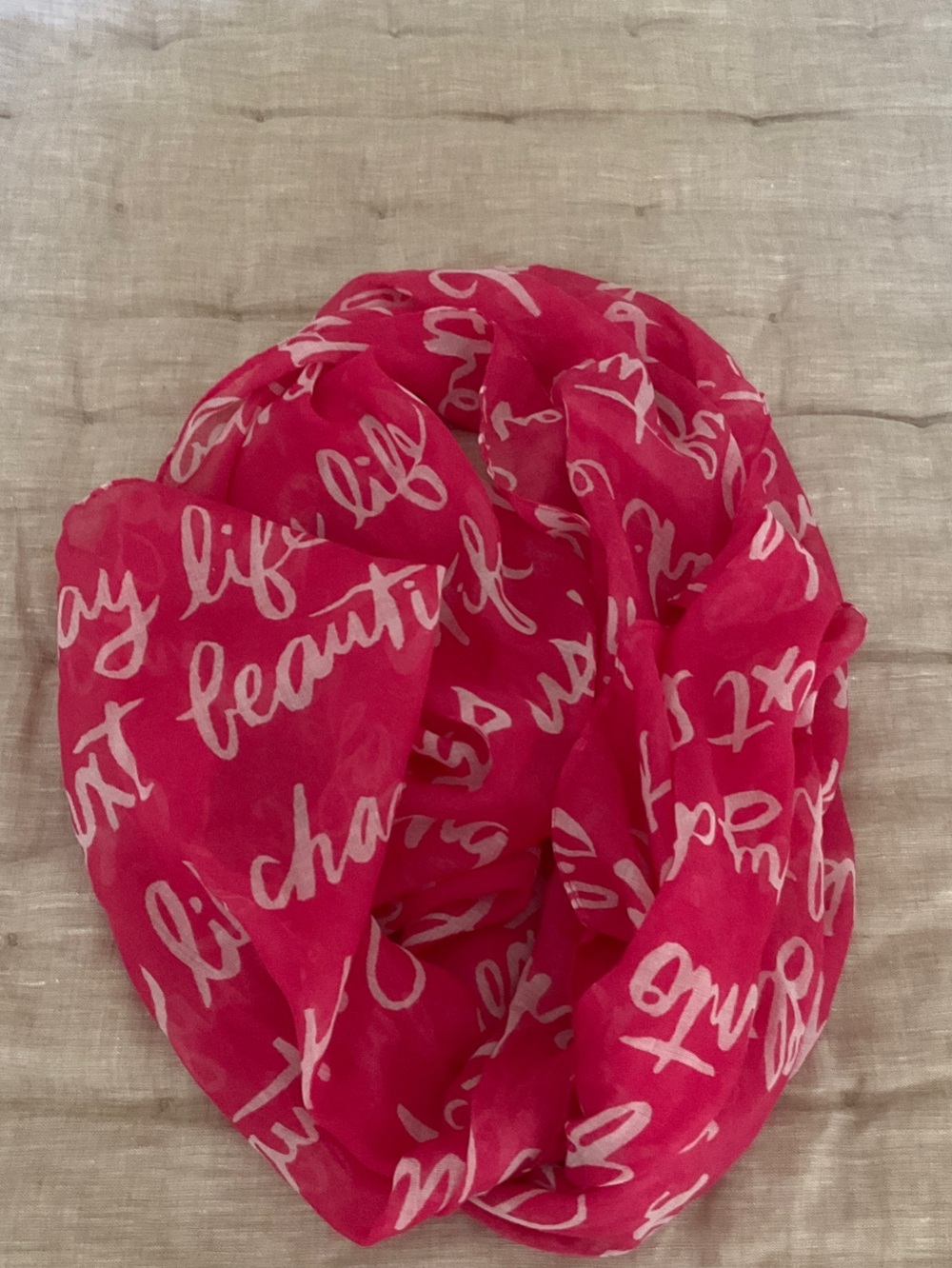 Hallmark Scarf Script  Everyday Life Changes Us Into The Next Beautiful Thing